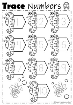 Ocean animals Theme Preschool Math and Literacy worksheet by ...