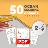 Ocean animals coloring pages │ kids coloring book