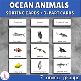 Ocean Animals Sorting Activity + Montessori 3-part Cards