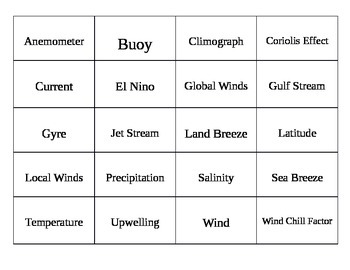 Preview of Ocean currents, circulation, and climate flashcards