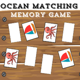 Ocean memory game + matching activity- Under the sea themed