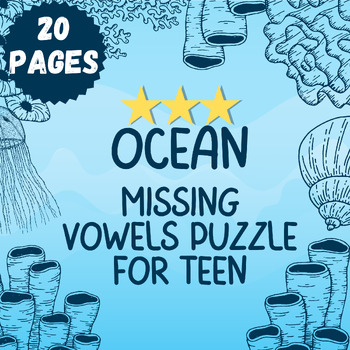 Preview of Ocean missing vowels for teens