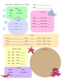 Ocean themed daily report sheet for babies
