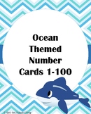 Ocean themed number cards