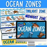 Ocean zones lesson with slideshow introduction and foldabl