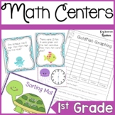 First Grade Ocean Math Center Bundle