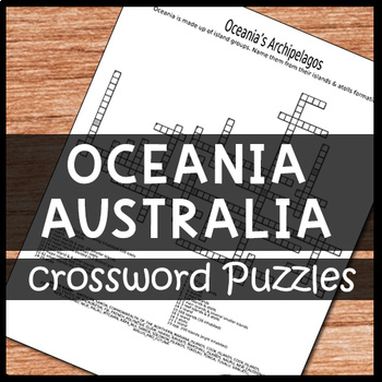 Preview of Oceania & Australia Crossword Puzzles