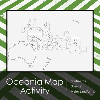 Preview of Oceania (Australia | Pacific Islands) Map Activity and Lesson Plan