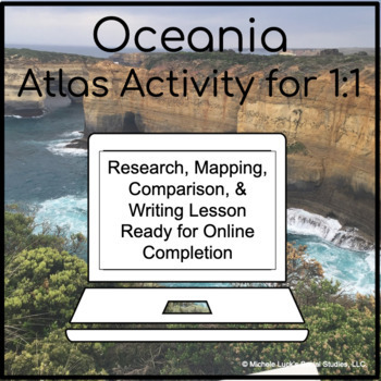 Preview of Oceania Countries Geography Atlas Activity for 1:1 Google Drive Classroom
