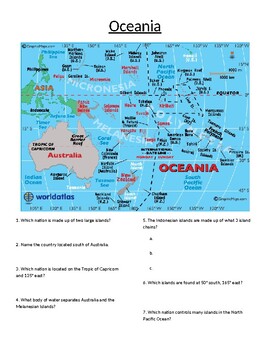 Preview of Oceania: Geographic Map