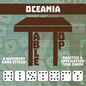 Preview of Oceania Geography Game - Small Group TableTop Practice Activity