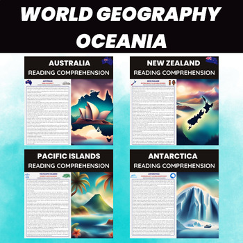 Preview of Oceania Reading Passages | Australia New Zealand Pacific Islands Antarctica