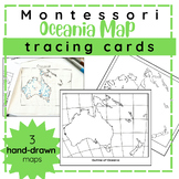 Oceania Map Tracing Cards