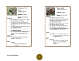 Oceania - Tropical Forests Animal Biome Cards