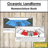 Oceanic Landforms Book (red highlights) - Montessori Nomenclature