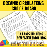 Oceanic circulations Choice Board Middle School Science di