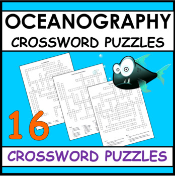 Preview of Oceanography Crossword Puzzles | 16 Crossword Puzzles All Together!