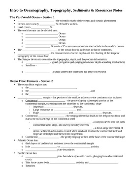 Preview of Oceanography Notes
