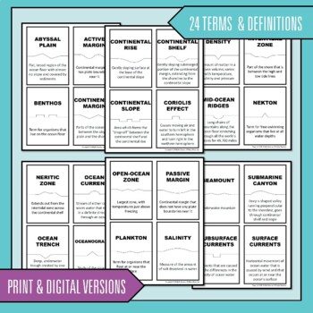 Oceanography Vocabulary Activity | Digital and Print Science Puzzles