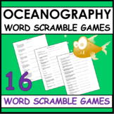 Oceanography Word Scramble Games | 16 Games All Together!