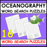 Oceanography Word Search Puzzles | 16 Puzzles