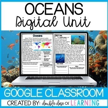 Preview of Oceans Biome Distance Learning GOOGLE Unit