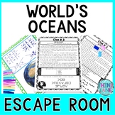 Oceans ESCAPE ROOM! Reading Comprehension - World Geograph