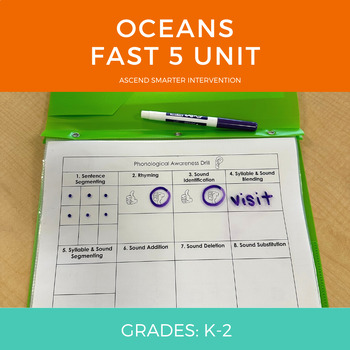 Preview of Oceans Fast 5 Unit (K - 2nd)
