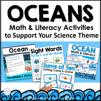 Oceans Literacy and Math Bundle