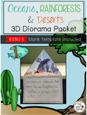 Oceans, Rainforests & Deserts 3D Diorama/Triorama Packet