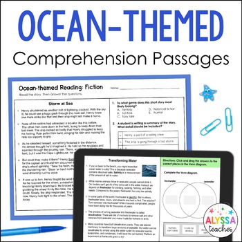 Preview of Oceans Reading Comprehension Passages and Questions