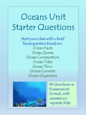 Oceans Unit Starter Questions