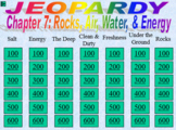 Oceans and Atmosphere Earth Sciences Jeopardy Power Point 
