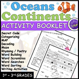 Oceans and Continents Activity Packet