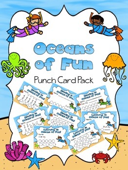 Oceans of Fun Punch Card Pack by ATBOT The Book Bug
