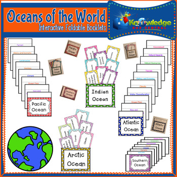 Preview of Oceans of the World Interactive Foldable Booklets