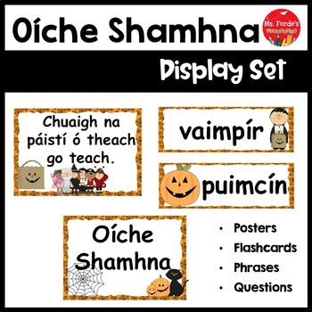 Preview of Oíche Shamhna (Halloween Poster Set Irish) Gaeilge