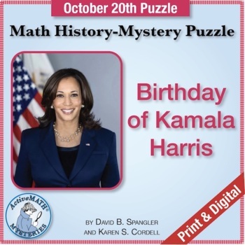 Preview of Oct. 20 Math & U.S. History Puzzle: Kamala Harris, V.P. of U.S. | Mixed Review