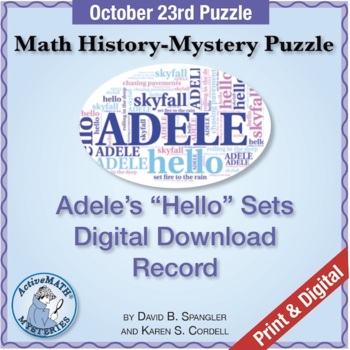 Preview of Oct. 23 Math History-Mystery Puzzle: Adele’s “Hello” Sets Download Record