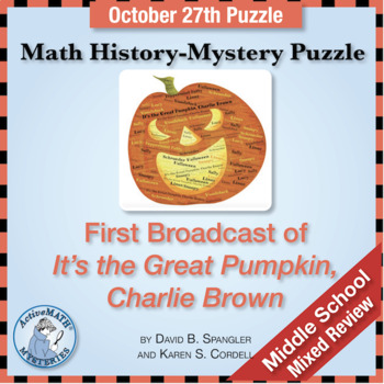 Preview of Oct. 27 Halloween Puzzle: It’s the Great Pumpkin, Charlie Brown | Math Review