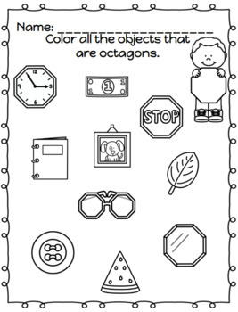 Octagon Shape Packet Worksheets and Book by My Kind of Crazy TPT