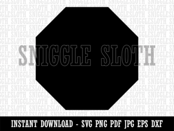 Sketchy Octagon Border Outline Clipart Digital Download SVG PNG JPG PDF Cut  Files