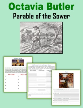 Preview of Octavia Butler - Parable of the Sower (Characters, Setting, Action, Themes)