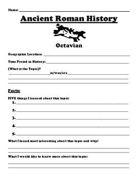 Preview of Octavian "5 FACT" Summary Assignment