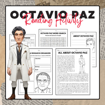 Preview of Octavio Paz - Reading Activity Pack | National Poetry Month Activies