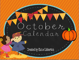 October First Grade ActivInspire Calendar & More