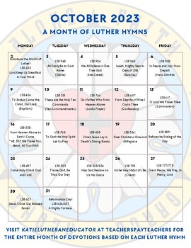 Preview of October 2023: A Month of Luther's Hymns