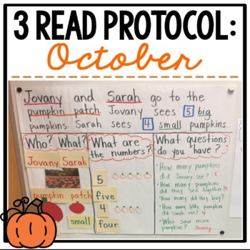 Preview of Solving Word Problems Using the Strategy 3 Read Protocol | October