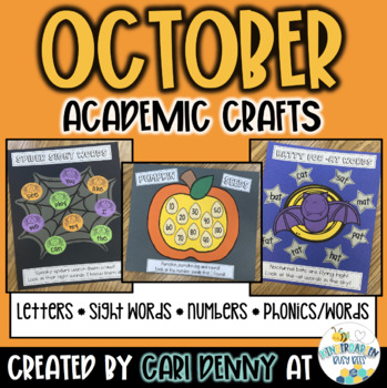 Preview of October Academic Crafts | Fall Math & Literacy Craftivities | Halloween Crafts