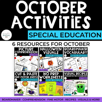 Preview of October Activities Bundle | Special Education